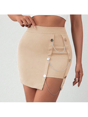 Zincirli mini etek s241008