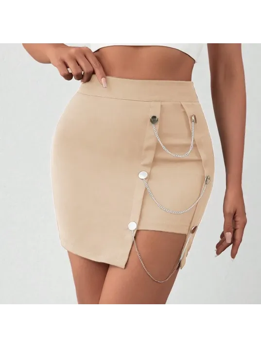 Zincirli Mini Etek S241008