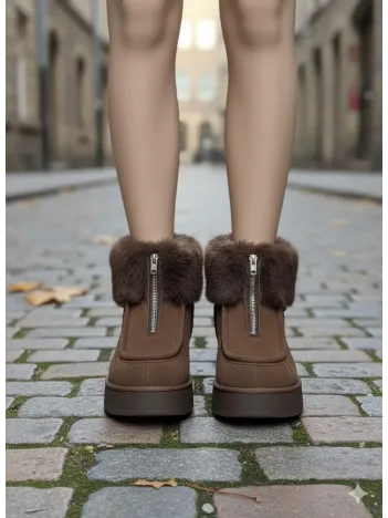 Zinya Kahverengi Süet Bot