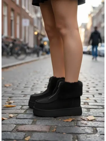 Zinya Siyah Süet Bot Zinya Siyah Süet Bot