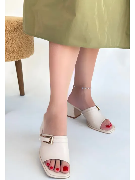 Ziva Bej Cilt Topuklu Terlik