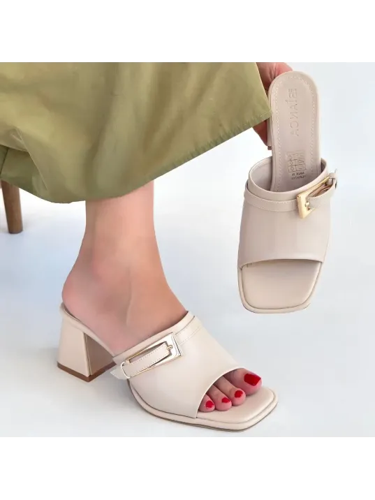 Ziva Bej Cilt Topuklu Terlik