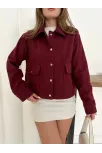 Zr Model Kaşe Ceket Bordo St255807