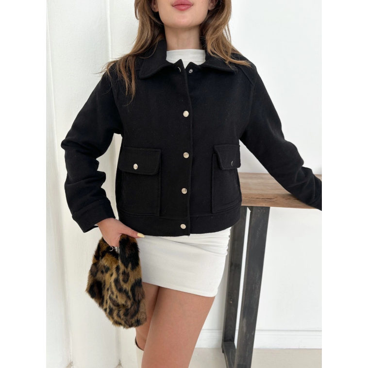 Zr model kaşe ceket siyah st255807 Zr model kaşe ceket siyah st255807