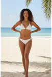 Kadın Beyaz Pedli Bel Ve Boyundan Bağlamalı Dantelli Şık Bikini Takımı