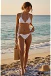 Kadın Beyaz Yandan Bağlamalı Bikini Mayo Takımı