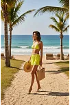Kadın Fosforlu Şortlu Belden Ve Boyundan Bağlamalı Bikini Takımı Kadın Fosforlu Şortlu Belden Ve Boyundan Bağlamalı Bikini Takımı