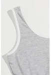 Kadın Gri Askılı Crop Top Ve Şortlu Gecelik Takım