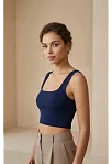 Kadın Lacivert Kalın Askılı Crop Top Büstiyer – Modern Ve Şık Tasarım Kadın Lacivert Kalın Askılı Crop Top Büstiyer – Modern Ve Şık Tasarım