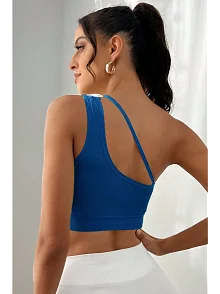 Kadın Mavi Tek Omuzlu Çapraz Askılı Crop Top Büstiyer – Modern Ve Şık Tasarım Kadın Mavi Tek Omuzlu Çapraz Askılı Crop Top Büstiyer – Modern Ve Şık Tasarım