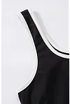 Kadın Siyah Askılı Crop Top Ve Şortlu Gecelik Takım