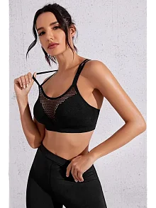 Kadın Siyah Fileli Crop Top Büstiyer – Modern Ve Şık Tasarım Kadın Siyah Fileli Crop Top Büstiyer – Modern Ve Şık Tasarım