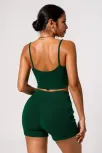 Kadın Yeşil Şortlu Kaşkorse Gecelik Takım – Modern, Konforlu Ve Günlük Kombinlere Uygun