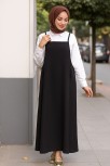 Kadın Siyah Basic Ayarlanabilir Askılı Jile Elbise – Şık, Rahat Ve 4 Mevsim Kullanıma Uygun Kadın Siyah Basic Ayarlanabilir Askılı Jile Elbise – Şık, Rahat Ve 4 Mevsim Kullanıma Uygun