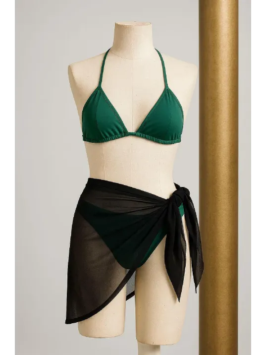 Kadın Yeşil Siyah Pareolu Yandan Ve Boyundan Bağlamalı 3'lü Bikini Takımı – Modern, Konforlu Ve Günlük Kombinlere Uygun Kadın Yeşil Siyah Pareolu Yandan Ve Boyundan Bağlamalı 3'lü Bikini Takımı – Modern, Konforlu Ve Günlük Kombinlere Uygun