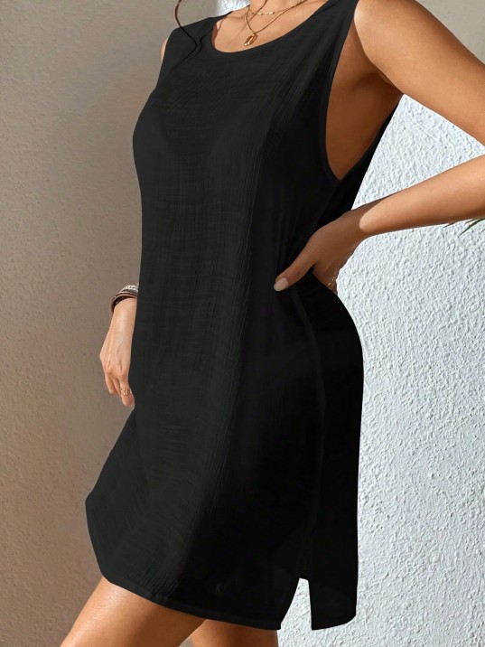 Kadın Siyah Sırt Detaylı Yırtmaçlı Plaj Elbisesi Pareo – Şık, Rahat Ve 4 Mevsim Kullanıma Uygun Kadın Siyah Sırt Detaylı Yırtmaçlı Plaj Elbisesi Pareo – Şık, Rahat Ve 4 Mevsim Kullanıma Uygun