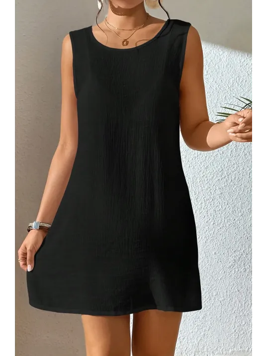 Kadın Siyah Sırt Detaylı Yırtmaçlı Plaj Elbisesi Pareo – Şık, Rahat Ve 4 Mevsim Kullanıma Uygun