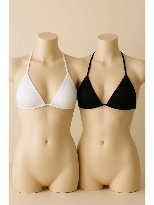 Kadın Siyah Ve Beyaz Minimal Kesim Üçgen Bikini Üstü – Modern Ve Şık Tasarım Kadın Siyah Ve Beyaz Minimal Kesim Üçgen Bikini Üstü – Modern Ve Şık Tasarım