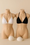 Kadın Siyah Ve Beyaz Minimal Kesim Üçgen Bikini Üstü – Modern Ve Şık Tasarım Kadın Siyah Ve Beyaz Minimal Kesim Üçgen Bikini Üstü – Modern Ve Şık Tasarım