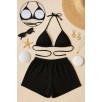 Kadın Siyah Şortlu Belden ve Boyundan Bağlamalı Bikini Takımı – Modern, Konforlu ve Günlük Kombinlere Uygun Kadın Siyah Şortlu Belden ve Boyundan Bağlamalı Bikini Takımı – Modern, Konforlu ve Günlük Kombinlere Uygun