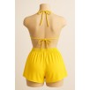 Kadın Sarı Şortlu Belden ve Boyundan Bağlamalı Bikini Takımı – Modern, Konforlu ve Günlük Kombinlere Uygun Kadın Sarı Şortlu Belden ve Boyundan Bağlamalı Bikini Takımı – Modern, Konforlu ve Günlük Kombinlere Uygun