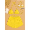 Kadın Sarı Şortlu Belden ve Boyundan Bağlamalı Bikini Takımı – Modern, Konforlu ve Günlük Kombinlere Uygun Kadın Sarı Şortlu Belden ve Boyundan Bağlamalı Bikini Takımı – Modern, Konforlu ve Günlük Kombinlere Uygun