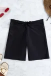 Kadın Siyah Önden Bağcıklı Deniz Şortu – Modern Ve Şık Tasarım