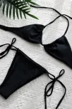 Kadın Siyah Yandan Bağlamalı Tangalı Üçgen Bikini Mayo Takımı – Modern, Konforlu Ve Günlük Kombinlere Uygun