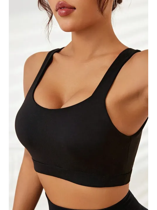 Kadın Siyah Sırtı Açık Derin Göğüs Dekolteli Şık Crop Top Bluz – Şık, Rahat Ve Kolay Kombinlenebilir