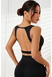 Kadın Siyah Sırtı Açık Derin Göğüs Dekolteli Şık Crop Top Bluz – Şık, Rahat Ve Kolay Kombinlenebilir
