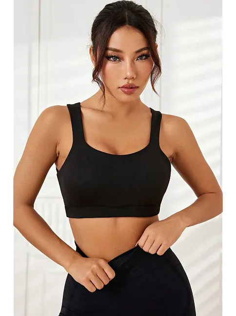 Kadın Siyah Sırtı Açık Derin Göğüs Dekolteli Şık Crop Top Bluz – Şık, Rahat Ve Kolay Kombinlenebilir