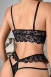Kadın Siyah Beli Dantel Detaylı Tanga Külotlu Çamaşır Takımı – Modern, Konforlu Ve Günlük Kombinlere Uygun