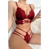 Kadın Bordo Dantel Cut-out Detaylı Şık Sütyen Ve Külot Takımı – Modern, Konforlu Ve Günlük Kombinlere Uygun