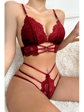 Kadın Bordo Dantel Cut-out Detaylı Şık Sütyen Ve Külot Takımı – Modern, Konforlu Ve Günlük Kombinlere Uygun Kadın Bordo Dantel Cut-out Detaylı Şık Sütyen Ve Külot Takımı – Modern, Konforlu Ve Günlük Kombinlere Uygun