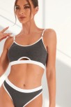 Kadın Gri Antrasit Kaşkorse Ve Beyaz Lastikli Cut-out Tanga Külotlu Takım – Modern, Konforlu Kadın Gri Antrasit Kaşkorse Ve Beyaz Lastikli Cut-out Tanga Külotlu Takım – Modern, Konforlu