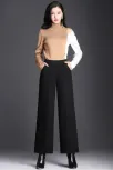 Kadın Siyah Geniş Paça Vintage Palazzo Pantolon – Modern Ve Şık Tasarım