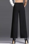 Kadın Siyah Geniş Paça Vintage Palazzo Pantolon – Modern Ve Şık Tasarım