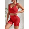 Kadın Kırmızı Kalın Askılı Yüksek Bel Şortlu Gecelik Takımı – Modern, Konforlu Ve Günlük Kombinlere Uygun Kadın Kırmızı Kalın Askılı Yüksek Bel Şortlu Gecelik Takımı – Modern, Konforlu Ve Günlük Kombinlere Uygun