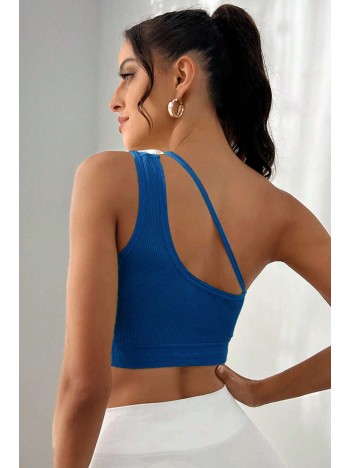 Kadın Mavi Tek Omuzlu Çapraz Askılı Crop Top Büstiyer – Modern Ve Şık Tasarım Kadın Mavi Tek Omuzlu Çapraz Askılı Crop Top Büstiyer – Modern Ve Şık Tasarım