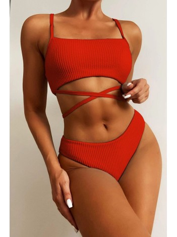 Kadın Kırmızı Çapraz Bağlama Detaylı Yüksek Bel Bikini Takımı – Modern, Konforlu Ve Günlük Kombinlere Uygun Kadın Kırmızı Çapraz Bağlama Detaylı Yüksek Bel Bikini Takımı – Modern, Konforlu Ve Günlük Kombinlere Uygun