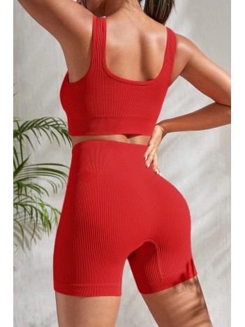 Kadın Kırmızı Şortlu Yüksek Bel Gecelik Takımı Kadın Kırmızı Şortlu Yüksek Bel Gecelik Takımı