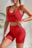 Kadın Kırmızı Şortlu Yüksek Bel Gecelik Takımı Kadın Kırmızı Şortlu Yüksek Bel Gecelik Takımı