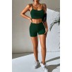 Kadın Yeşil Şortlu Kaşkorse Gecelik Takım – Modern, Konforlu ve Günlük Kombinlere Uygun