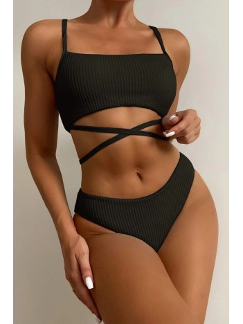 Kadın Siyah Çapraz Bağlama Detaylı Yüksek Bel Bikini Takımı – Modern, Konforlu Ve Günlük Kombinlere Uygun Kadın Siyah Çapraz Bağlama Detaylı Yüksek Bel Bikini Takımı – Modern, Konforlu Ve Günlük Kombinlere Uygun