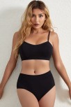 Kadın Siyah Kaşkorse Yüksek Bel Kapsız Sütyen Külot Takım – Modern, Konforlu Ve Günlük Kombinlere Uygun