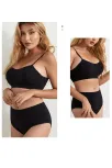 Kadın Siyah Kaşkorse Yüksek Bel Kapsız Sütyen Külot Takım – Modern, Konforlu Ve Günlük Kombinlere Uygun