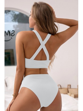Kadın Beyaz Çapraz Sırt Detaylı Iç Çamaşır Takımı – Modern, Konforlu ve Günlük Kombinlere Uygun
