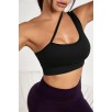 Kadın Siyah Tek Omuzlu Çapraz Askılı Crop Top Büstiyer – Modern ve Şık Tasarım Kadın Siyah Tek Omuzlu Çapraz Askılı Crop Top Büstiyer – Modern ve Şık Tasarım
