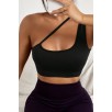 Kadın Siyah Tek Omuzlu Çapraz Askılı Crop Top Büstiyer – Modern Ve Şık Tasarım Kadın Siyah Tek Omuzlu Çapraz Askılı Crop Top Büstiyer – Modern Ve Şık Tasarım