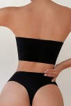 Kadın Siyah Straplez Sütyen Ve Yüksek Bel Külot Takım – Modern, Konforlu Ve Günlük Kombinlere Uygun